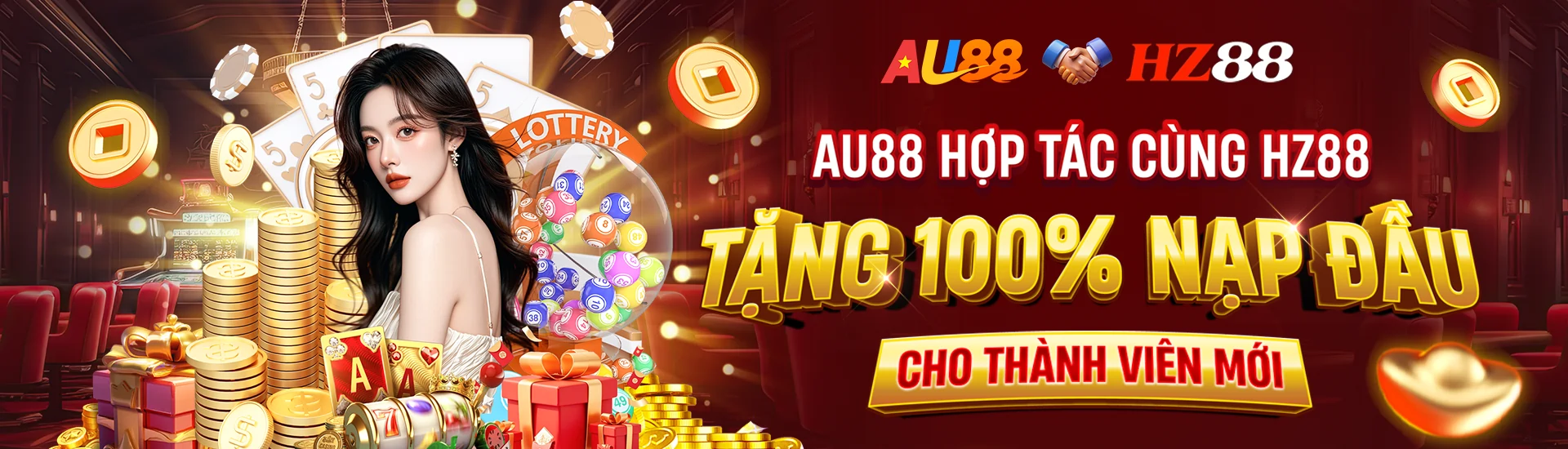 Banner giới thiệu cổng nội dung slot game, bắn cá và game bài Hz88